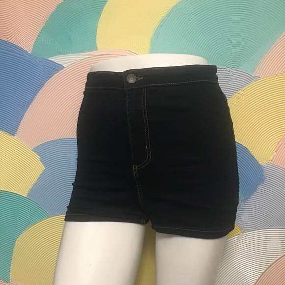 Denim co Dark Wash Shortie Short Jean sz 6 - Picture 1 of 5